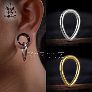 Copper Water Drop Ear Weight Gauges Earrings Piercing Body Jewelry 3mm 2PCS