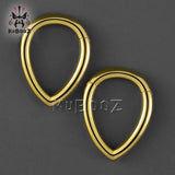 Copper Water Drop Ear Weight Gauges Earrings Piercing Body Jewelry 3mm 2PCS