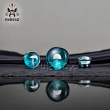 Glass Jellyfish Ear Expander Plugs Gauges Tunnels Piercing Earrings 2PCS