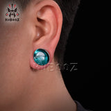 Glass Jellyfish Ear Expander Plugs Gauges Tunnels Piercing Earrings 2PCS