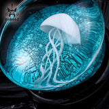 Glass Jellyfish Ear Expander Plugs Gauges Tunnels Piercing Earrings 2PCS