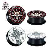 Pentagram Sheep Head Acrylic Ear Piercing Plugs Tunnels Body Jewelry