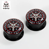Pentagram Sheep Head Acrylic Ear Piercing Plugs Tunnels Body Jewelry