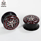 Pentagram Sheep Head Acrylic Ear Piercing Plugs Tunnels Body Jewelry