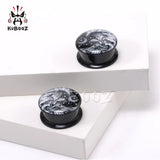 Acrylic Waves Moon Ear Plugs Tunnels Earring Gauges Body Piercing Jewelry