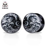 Acrylic Waves Moon Ear Plugs Tunnels Earring Gauges Body Piercing Jewelry