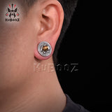 Stainless Steel Bullet Ear Expanders Tunnels Plugs 2PCS