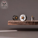 Stainless Steel Bullet Ear Expanders Tunnels Plugs 2PCS