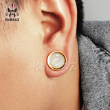 Stainless Steel Opal Earring Ear Piercing Expanders Plugs Stretchers
