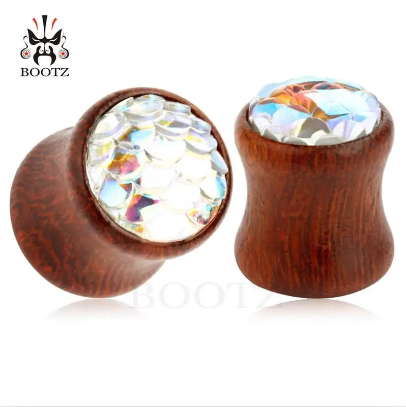 Wood Ear Plugs Gauges Pair 2pcs Body Jewelry Expander