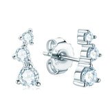 0.29cttw D VVS1 Moissanite Stud Earrings 925 Sterling Silver Big Dipper Earrings