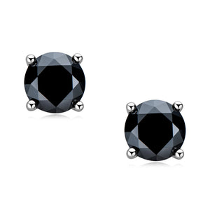 1.0ct Round Moissanite Stud Earrings 925 Silver Fine Jewelry