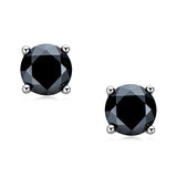 1.0ct Round Moissanite Stud Earrings 925 Silver Fine Jewelry
