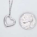 Charm Heart Pendant Moissanite Necklace 925 Sterling Silver Jewelry Gift