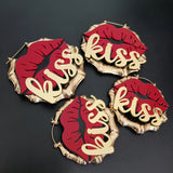 KISS Red Lips Hoop Earrings Birthday Gift
