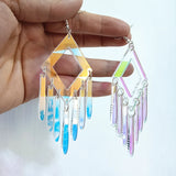 Geometric Long Drop Earrings for Women
