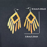 Geometric Long Drop Earrings for Women