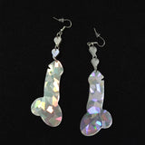Acrylic Laser Pattern Drop Earrings Women Accessories