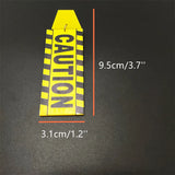 Yellow CAUTION Card Long Drop Earrings for Women HipHop Rock Punk Jewelry