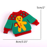 Christmas Sweater Gingerbread Man Brooch Pocket Pin