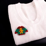 Christmas Sweater Gingerbread Man Brooch Pocket Pin