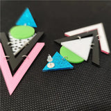 Geometric Drop Earrings for Women Acrylic Jewelry