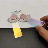Iridescent Geometric Drop Earrings for Women - Mirror Acrylic Dangle Ear Jewelry