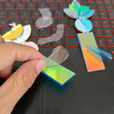 Iridescent Geometric Drop Earrings for Women - Mirror Acrylic Dangle Ear Jewelry
