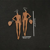 Halloween Brown Skin Long Drop Earrings for Women