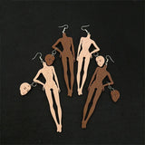 Halloween Brown Skin Long Drop Earrings for Women