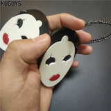 Joker Clown Necklace Acrylic Halloween Jewelry