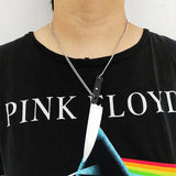 Punk Pendant Necklace Weapons Mirror Silver Acrylic Jewelry Halloween