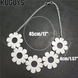 Rock HipHop Flower Necklace for Women