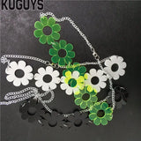 Rock HipHop Flower Necklace for Women