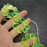 Rock HipHop Flower Necklace for Women