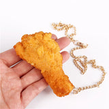 Fried Chicken Pendant Necklace Women Resin Funny Jewelry