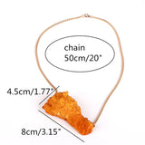 Fried Chicken Pendant Necklace Women Resin Funny Jewelry