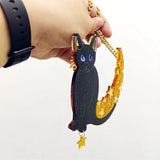 Golden Moon Necklace Acrylic Cat Pendant Sweater Chain