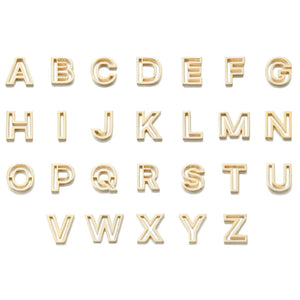 Hollow Letter Name Necklace Initial A-Z Alphabet Choker