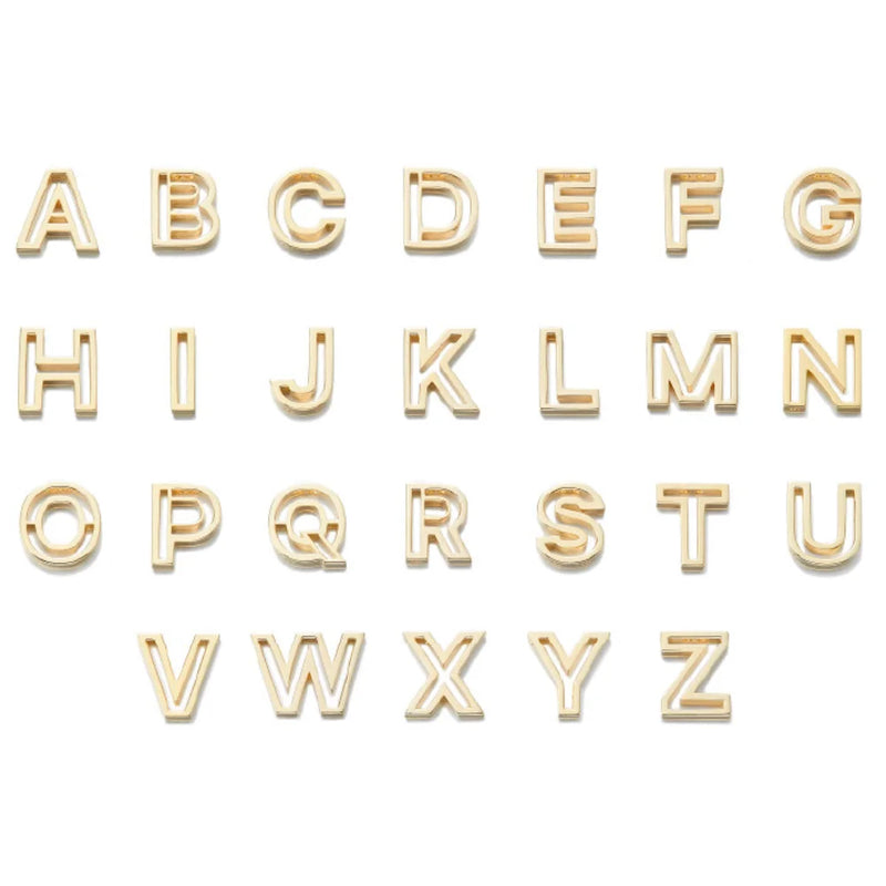 Hollow Letter Name Necklace Initial A-Z Alphabet Choker