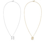Hollow Letter Name Necklace Initial A-Z Alphabet Choker