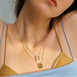 Hollow Letter Name Necklace Initial A-Z Alphabet Choker
