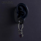 Copper Snake Stone Buckle Ear Weight Expanders Piercing Body Jewelry 3mm 2PCS