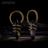 Copper Snake Stone Buckle Ear Weight Expanders Piercing Body Jewelry 3mm 2PCS