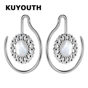 Stainless Steel Shell Ear Weights Expanders Body Jewelry 2PCS