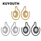 Stainless Steel Shell Ear Weights Expanders Body Jewelry 2PCS