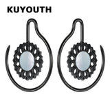 Stainless Steel Shell Ear Weights Expanders Body Jewelry 2PCS