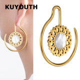 Stainless Steel Shell Ear Weights Expanders Body Jewelry 2PCS