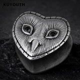 Copper Owl Face Heart Ear Tunnels Plugs Earring Gauges Body Jewelry