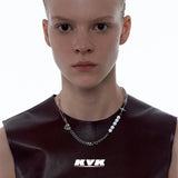 KVK Stitching Necklace Female Collarbone Chain Red Jewelry